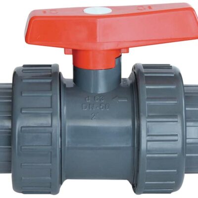 Βάνα μπίλιας βιδωτή με δύο ρακόρ 1''1/2