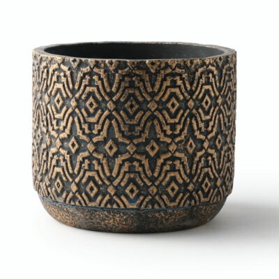 Κεραμικό κασπώ Rustic μαύρο-χρυσό