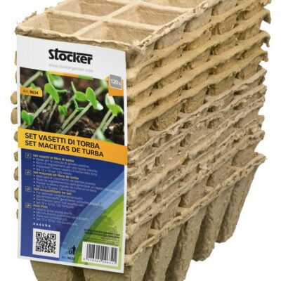 Σετ 12 δίσκων από βιοδιασπώμενα γλαστράκια φύτευσης Stocker 9634