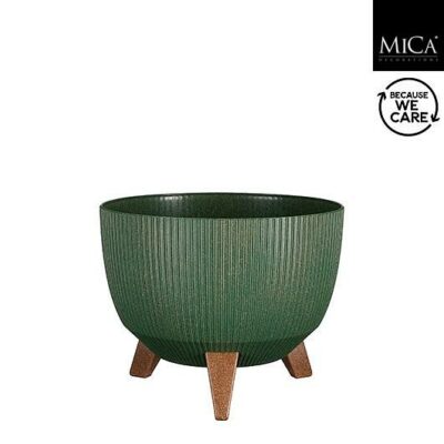 Πλαστικό κασπώ πράσινο με πόδια