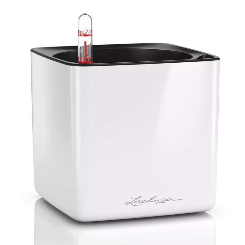 Lechuza Cube Glossy 14 White High-Gloss