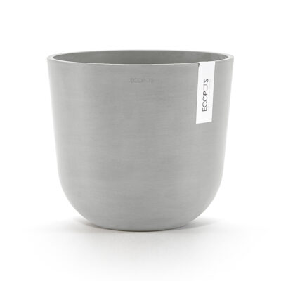 Ecopots Γλάστρα OSLO 25 White Grey με σύστημα αποστράγγισης
