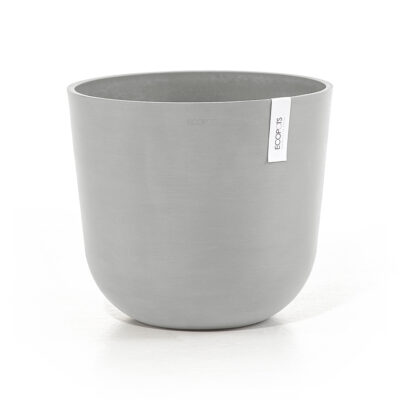 Ecopots Γλάστρα OSLO 35 White Grey με σύστημα αποστράγγισης
