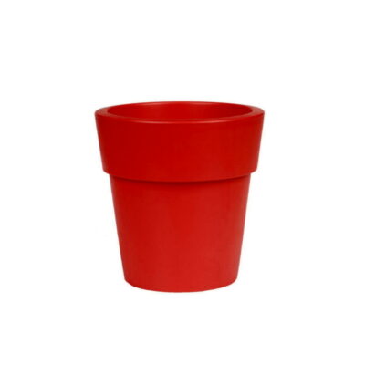 Linea γλάστρα στρογγυλή χαμηλή κόκκινη 3,5lt