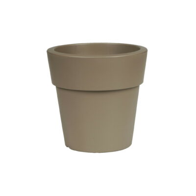 Linea γλάστρα στρογγυλή χαμηλή καφέ 3,5lt