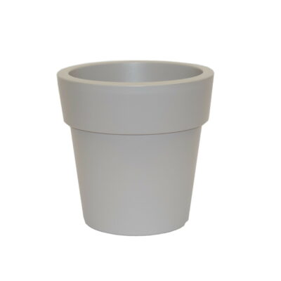 Linea γλάστρα στρογγυλή χαμηλή taupe 7lt