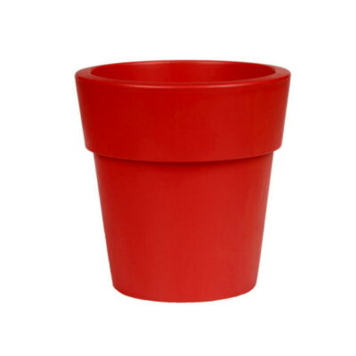 Linea γλάστρα στρογγυλή χαμηλή κόκκινη 13lt