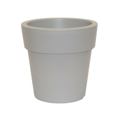 Linea γλάστρα στρογγυλή χαμηλή taupe 13lt