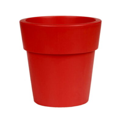 Linea γλάστρα στρογγυλή χαμηλή κόκκινη 20lt