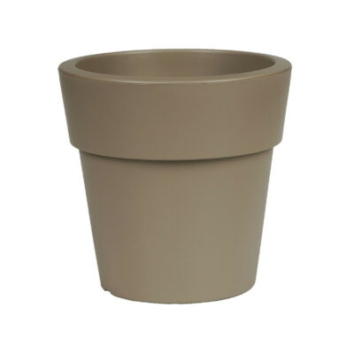 Linea γλάστρα στρογγυλή χαμηλή καφέ 20lt