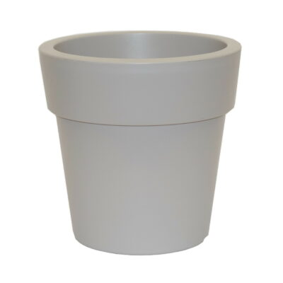 Linea γλάστρα στρογγυλή χαμηλή taupe 20lt