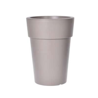 Linea Στρογγυλή ψηλή γλάστρα taupe 10lt